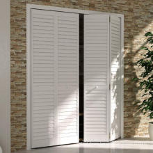 White solid core Louver Sliding Closet Bifold Door